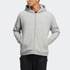 Adidas Solid Color Simple Letter Print Zip-Up Hoodie Jacket Unisex Tops Grey HM2683