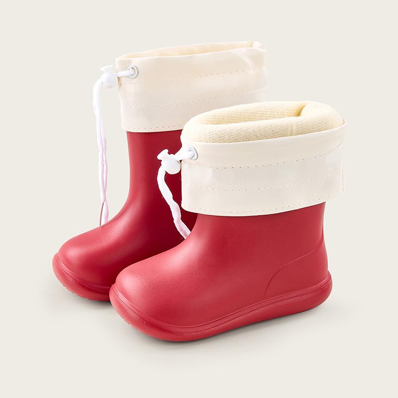 Happy Mary Children's Rain Shoes Boys Soft Sole Lightweight Children Boys and Girls Medium Rain Boots Children's Water Shoes