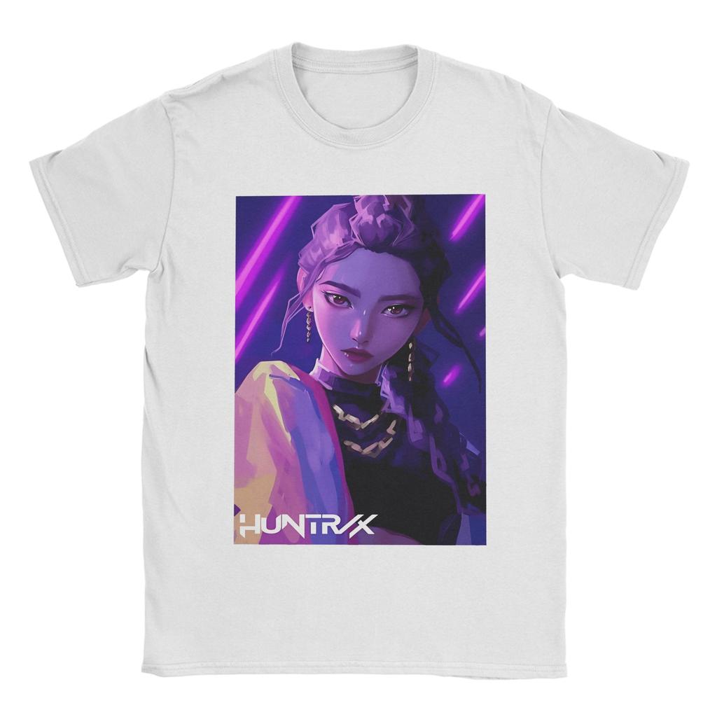 Kpop Demon Hunter Rumi Idol Star Men T Shirt  Vintage Tees Short Sleeve Round Neck T-Shirt 100% Cotton 4XL 5XL Tops