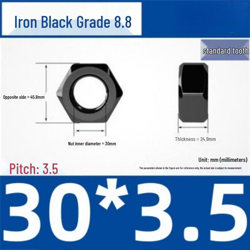 Yixin Grade 8.8 Hex Nuts (10-Pack)