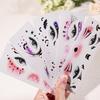 Spider Web Halloween Face Tattoo Sticker Ghost Bat Body Art Scar Stickers  Haunted House