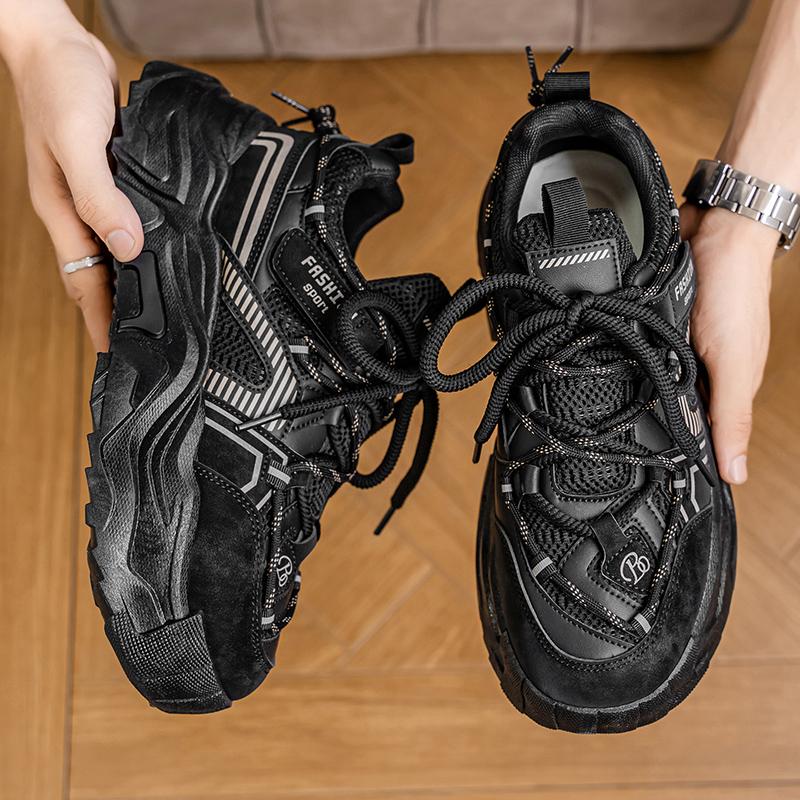New Fashion Men 's Four Seasons Comfortable Thick Sole Shoes Students BoysTrending Soft Sole Breathable Casual Running Sneakers