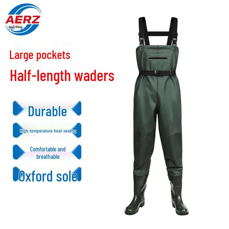 An Er Sheng PVC Half-Body Waders with Suspenders 43