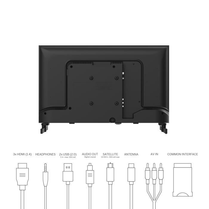 Thomson 24" (60 Cm) Led Hd Television - Easy Tv - 24hd2s13 - 2023 - Not Smart