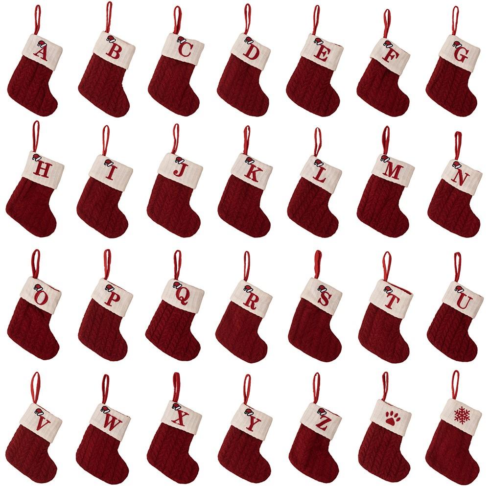 Alphabet Christmas Stocking Christmas Tree Decorating Hanging