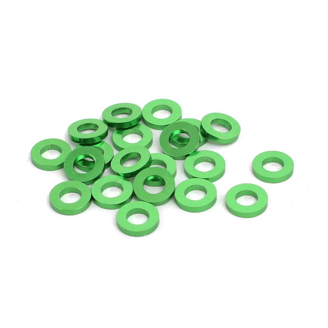 

uxcell washer 1mm thickness M3 green 20 pieces