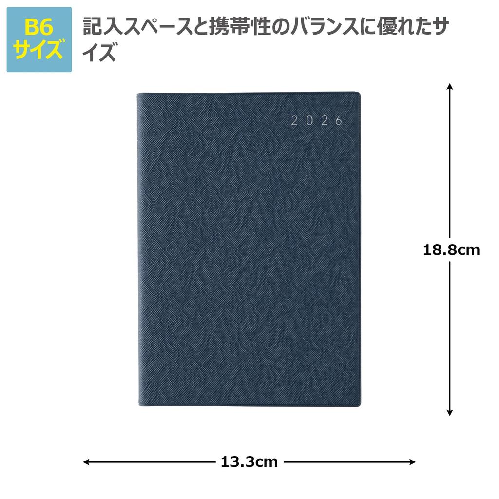 NOLTY 2026 B6 Weekly Ecrit 2272 December Planner, 5, Navy, (Starts 2025)