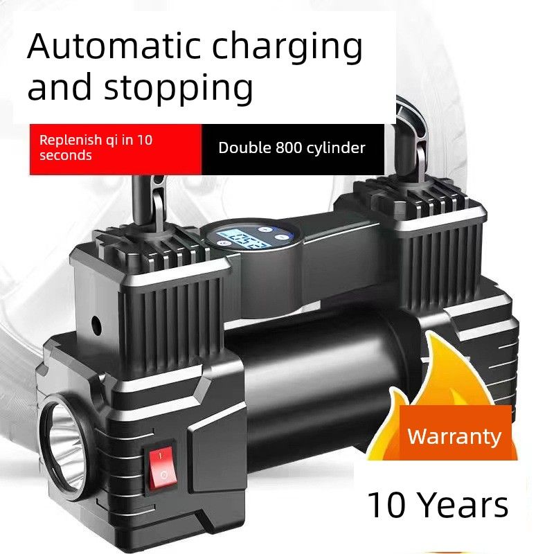 Car Air Pump 12V Portable Dual-Cylinder High-Pressure Air Pump for Cars and Sedans Multi-Functional