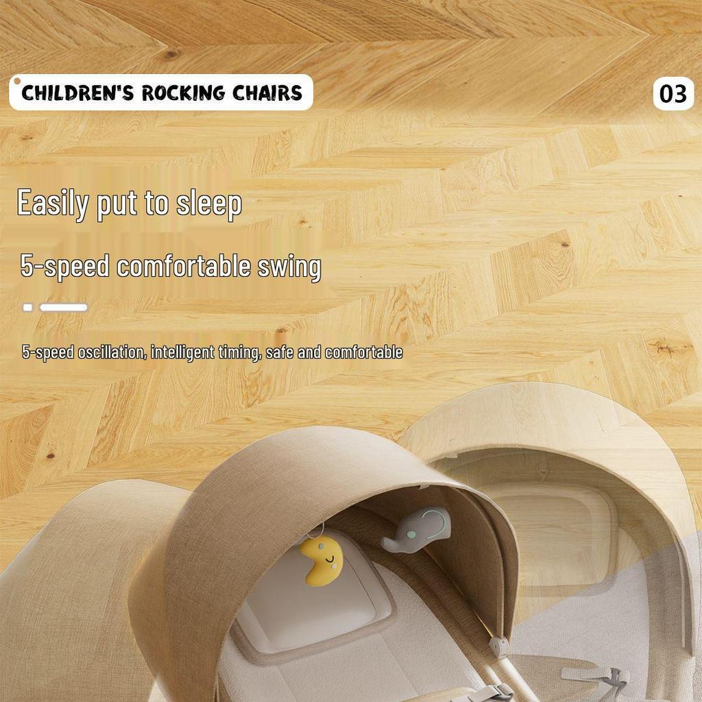 Bobodou Baby Electric Rocking Chair - Newborn Soothing Sleeper & Cradle Rocker