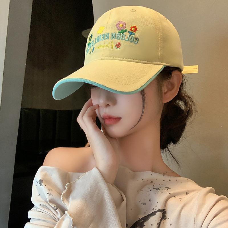 Baseball Cap For Women Sun Protection Duckbill Cap Korean Style Letter Print Duck Tongue Hat Cotton Casual For Men And Women Visor Ricygvm