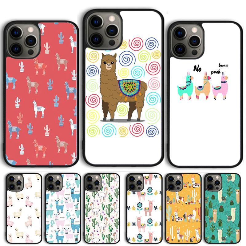 Lama Alpaca Lama Animal Cute Coque Shell For iPhone 17 Air 15 16 14 13 12 Pro Max 11 Pro Max Plus Phone Case Cover