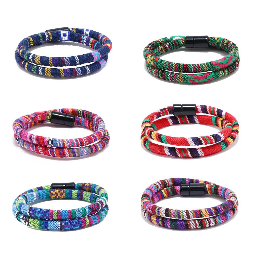 Bohemian Multi-Kleur Unisex Magnetische Wrap Armband