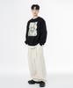 MOZMOZ Colorful Corduroy String Wide Pants Cream