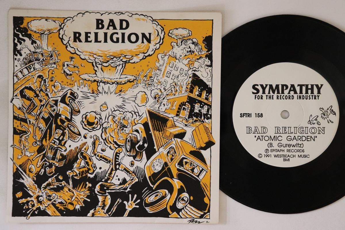 

7inch Record BAD RELIGION - Atomic Garden SFTRI158 SYMPATHY FOR TH 1991 US Rock Used
