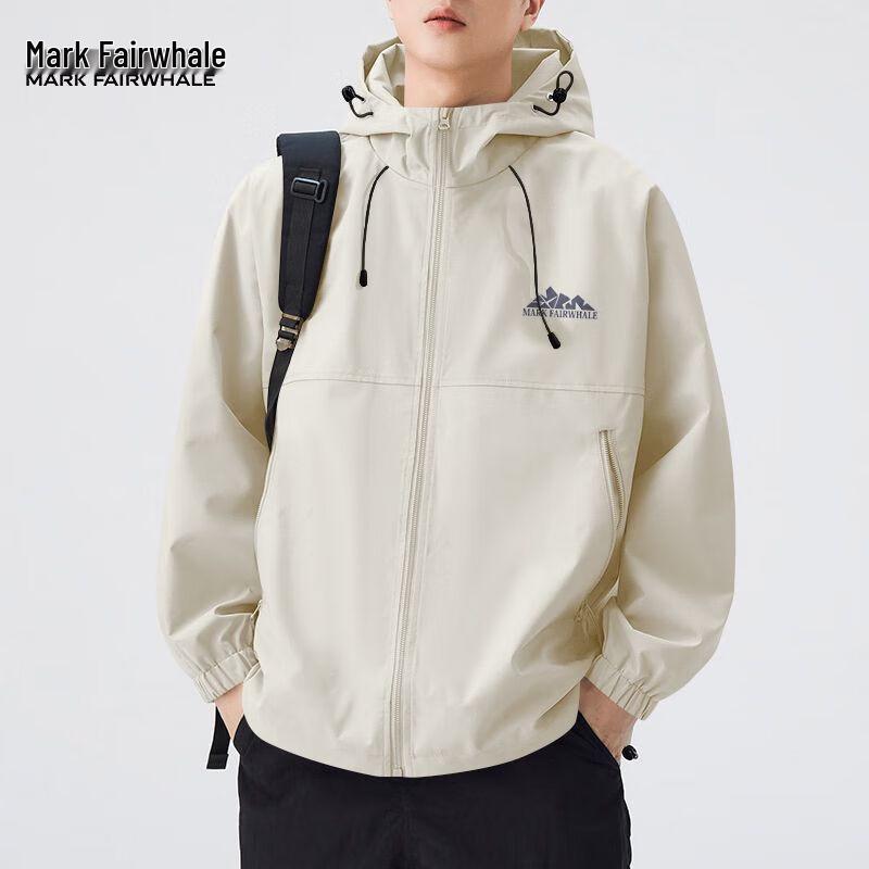 Mark Fairwhale Men's Windproof Waterproof Hooded Techwear Jacket