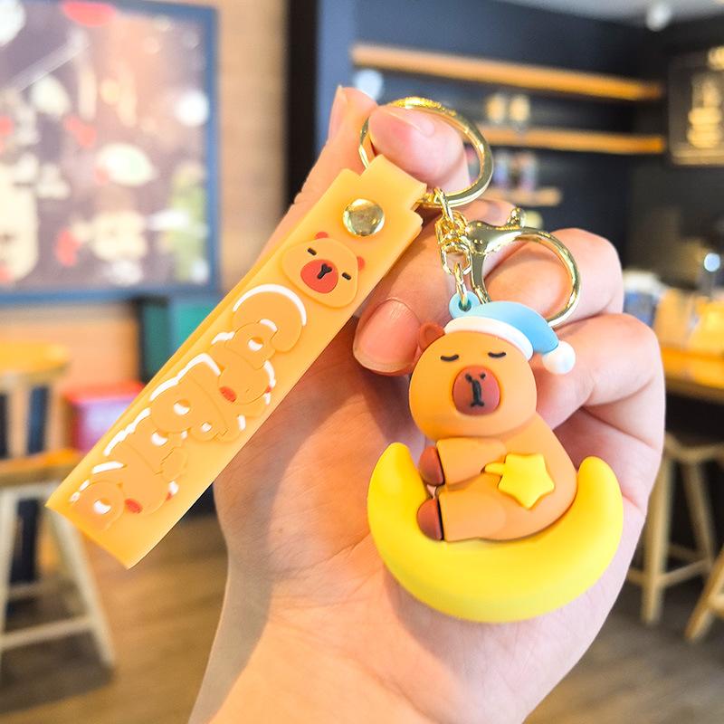 15th Generation Cute Cartoon Capybara Keychain Doll Machine Cute Piggy Christmas Gift Small Present Personalized Gifts Fashion