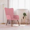 Vidaxl Armchair, Pink, Upholstered In Velvet