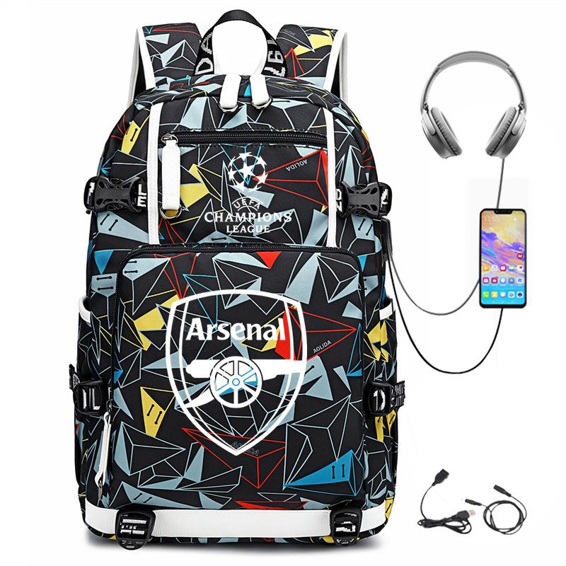 Football Peripheral Camouflage Backpack Student Multifunctional Large Capacity Backpack Leisure Travel Mountaineering Bag