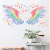 Wall Sticker Vibrant Color Angel Wings Wall Art Decal Creative Removable Sticker for Home Decoration