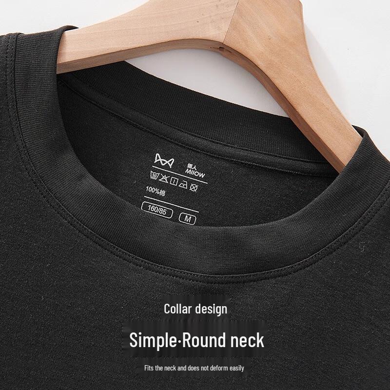 MIIOW Damen Langarm T-Shirt aus reiner Baumwolle