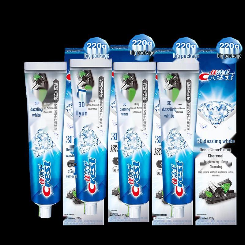 

Crest 3D White Micro Charcoal Whitening Toothpaste (4 x 220g)