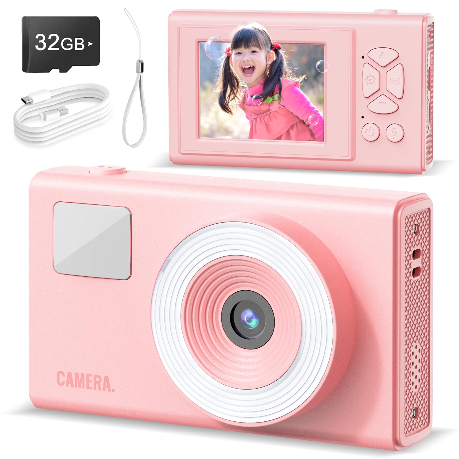 

Цифровая детская камера CIMELR UHD 4K, 44 миллиона пикселей, запись видео 1080P, компактная дюймовая аккумуляторная камера, 16-кратный цифровой автофокус и 3-скоростная заполняющая камера