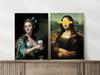Set of Two Posters Mona Lisa Coffee