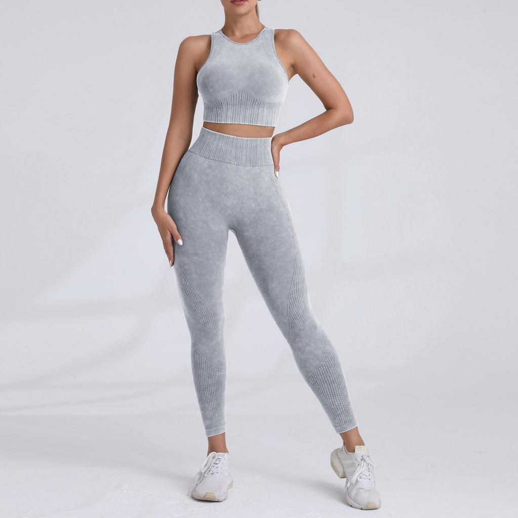 Women's Sports Bra Vest, High Waist And Hip Lifting Fitness Pants, Yoga Suit Set