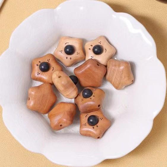Pfirsichholz Kaffeebohne Teddybär Herz Perlen Kollektion für DIY Schmuck