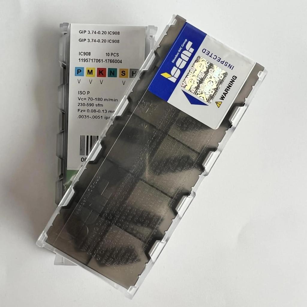 ISCAR / GIP3.74-0.20 IC908  /Industrial Indexable Carbide Inserts 10 PCS