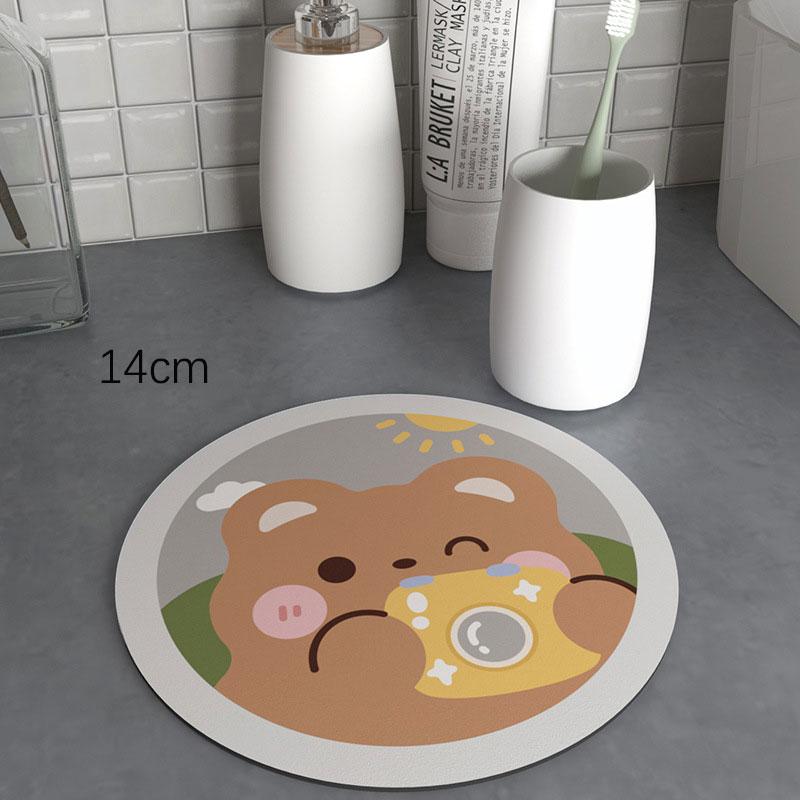 Cartoon Water-absorbing Coaster Heat-resisting Non-slip Drink Coffee Cup Pad Skid Insulation Pot Bowl Mat Kitchen Tableware Set