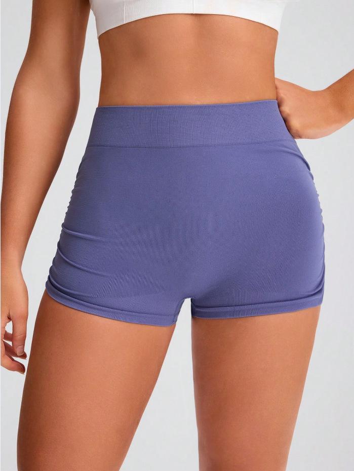 Women's High-Waist Seamless Yoga Shorts: Quick-Dry, Moisture-Wicking, Elastic Fitness & Running Shorts