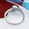 Shiny Twist Round Cut Cubic Zirconia Rhinestone Ring Bridal Wedding Jewelry Gift