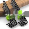 S2 Alloy Torx Hex Wrench Set with Chamfered Hexagonal Screwdrivers