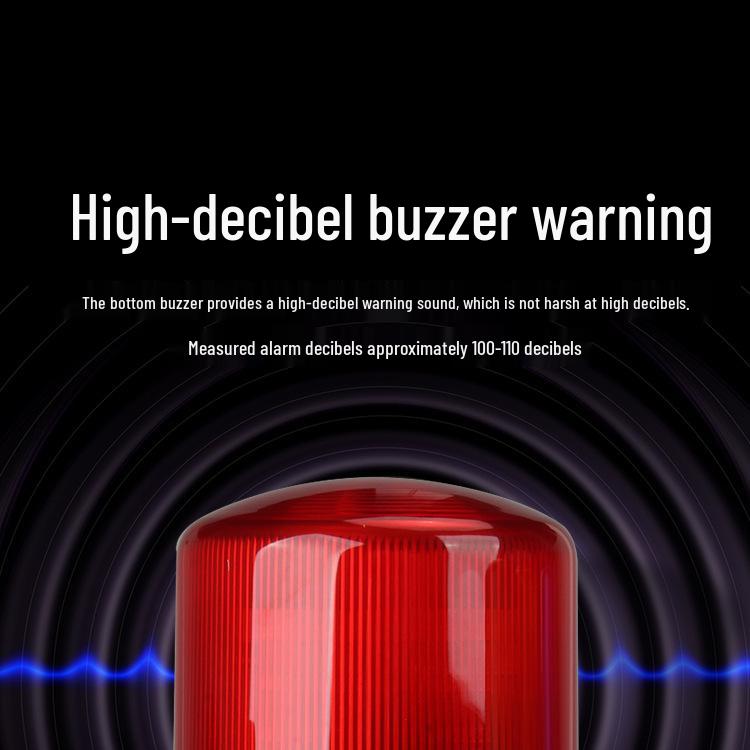 LTE-1101J LED Alarm: Flashing Strobe Light with Sound, 12V/24V/220V
