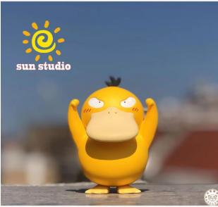 Sun Studio Psyduck Figure Pvc Anime Peripheral Cute Handmade Model Desktop Car Decoration Ornament Collectible Toy Gift