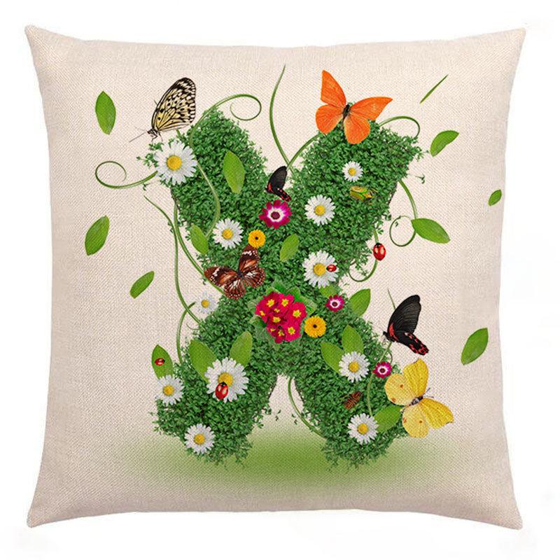 

New Pillowcase Green Creative Love Letter Pillow Love 26 Letter Pillowcase Sofa Cushion Cover 45 * 45 pillowcase