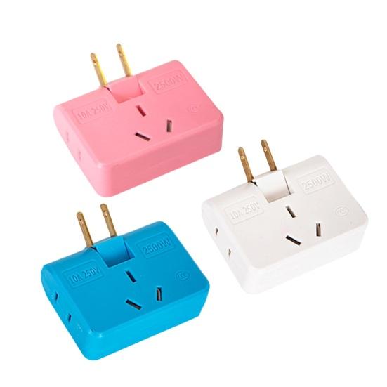 Wall Outlet Extender 2500W Multifunction 3-in-1 180° Rotatable Travel Multiple Plug Expander Splitter