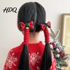 Festive Hair Accessories for Girls Cute Christmas Rope Girls Elk/Tree/Bell Elastic Headbands Holiday Gift Cartoon Children Party And Winter