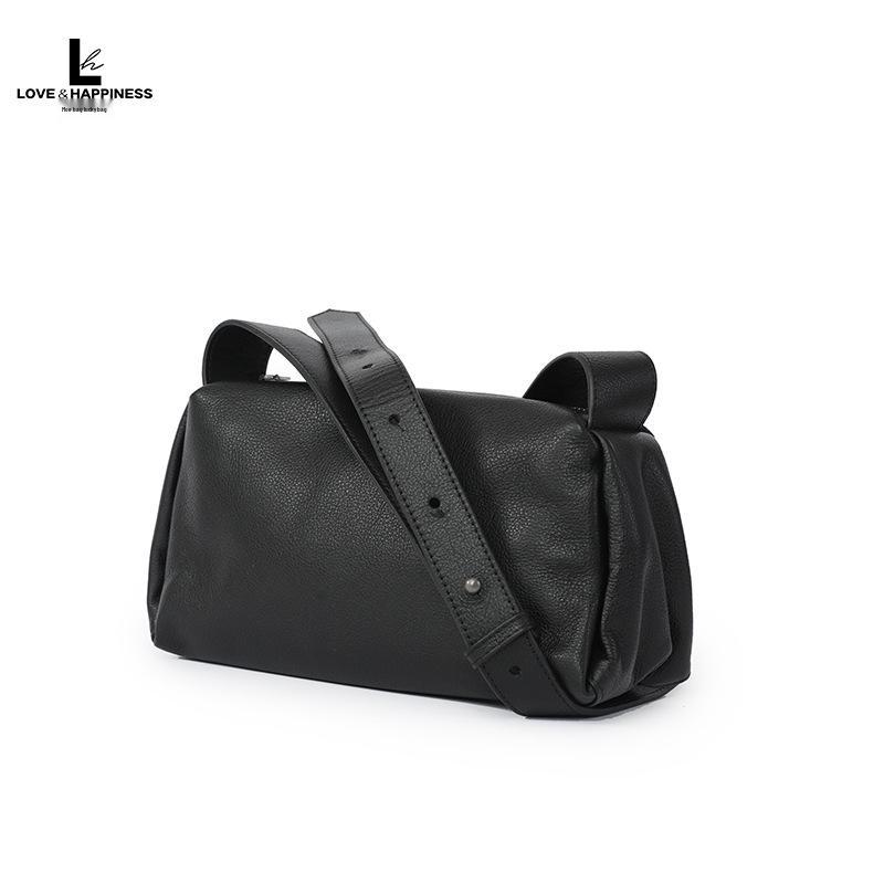 Women's Versatile Cowhide Crossbody Bag - Chic, Casual Pillow Design
