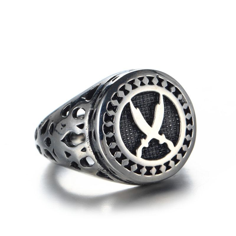 Men's Batman Ring men's black titanium steel ring fasion jewelry for men