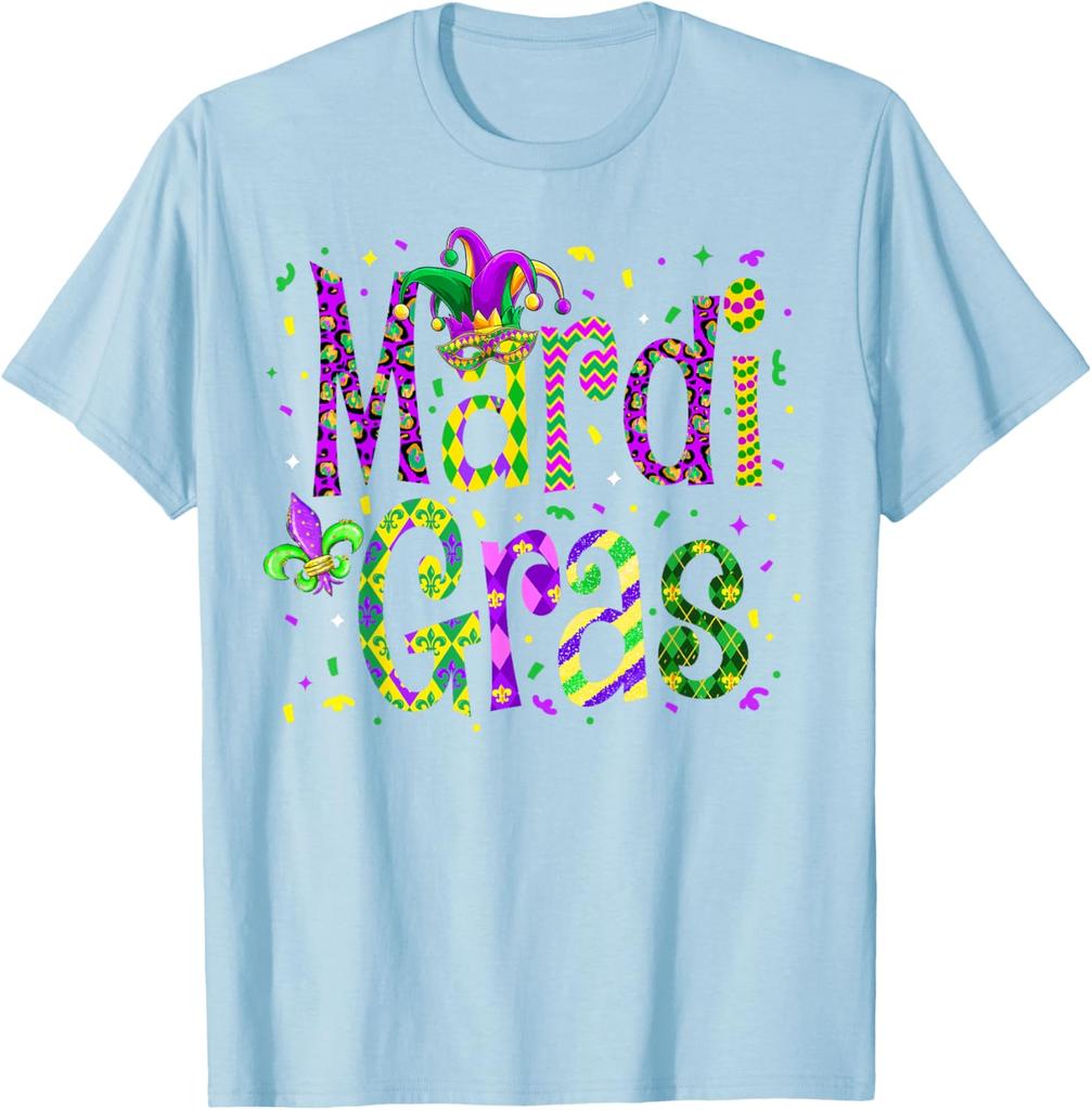 Funny Mardi Gras Parade Outfit Jester Hat Men Women Kids TShirt Unisex Fashion SpringSummer 2026 New Arrival