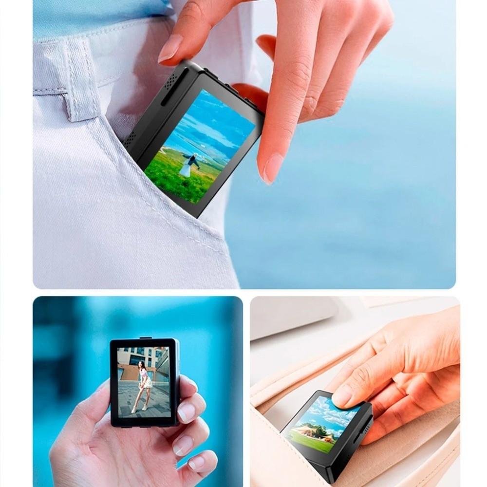 Same Screen Display Screen Remote Control Mini Phone Rear Camera  Vlog Recording