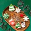 5Pcs Christmas Cookie Cutters Set Santa Tree Snowflake Gingerbread Men Snowman Shape Cookie Molds Reusable Baking Tool for Home Kitchen Bakery