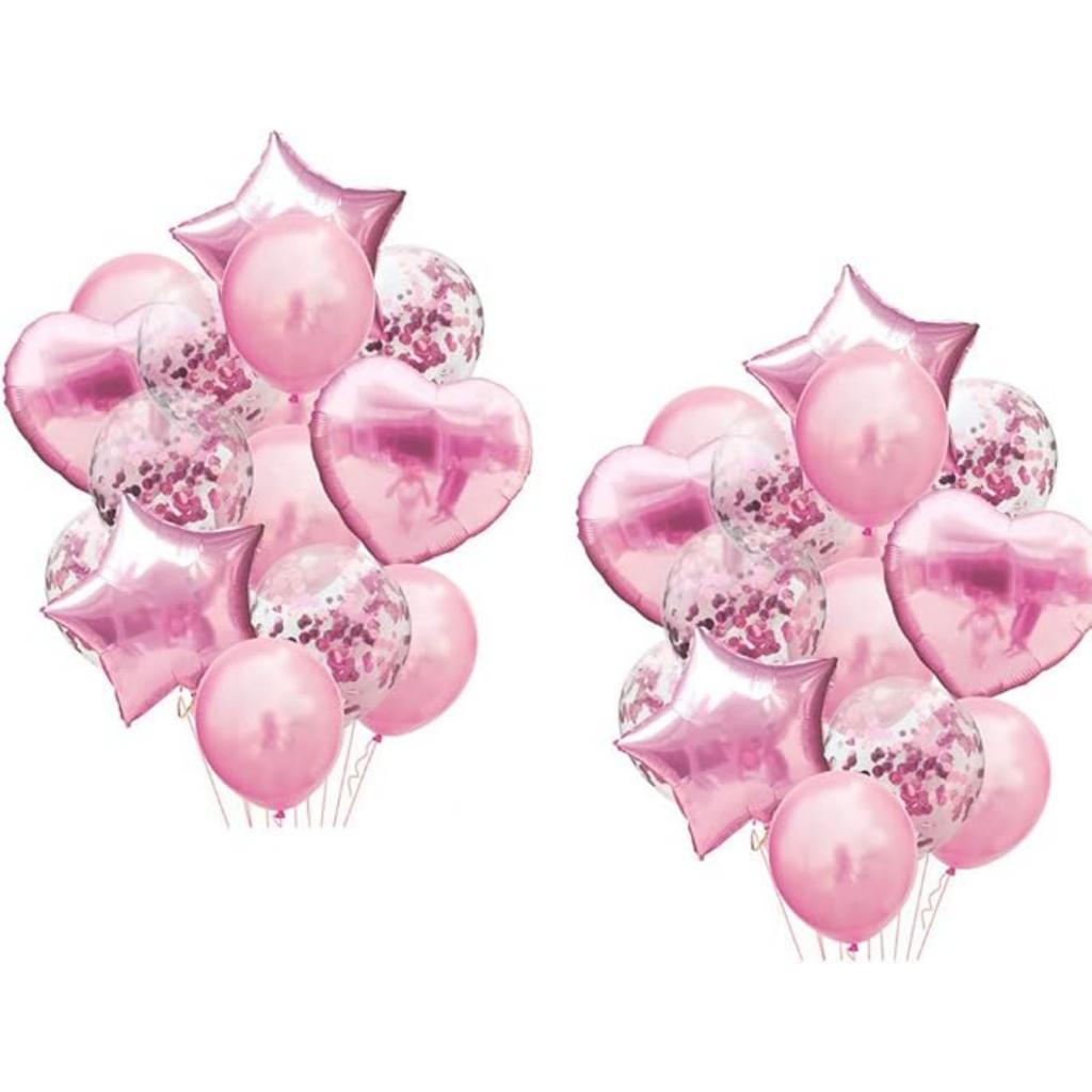 28 szt. Balon Dekoracje na przyjęcie urodzinowe Balony z konfetti Balony foliowe w kształcie gwiazdy i serca 18" Dekoracje ślubne Balony helowe Dziewczynka Chłopiec Baby Shower