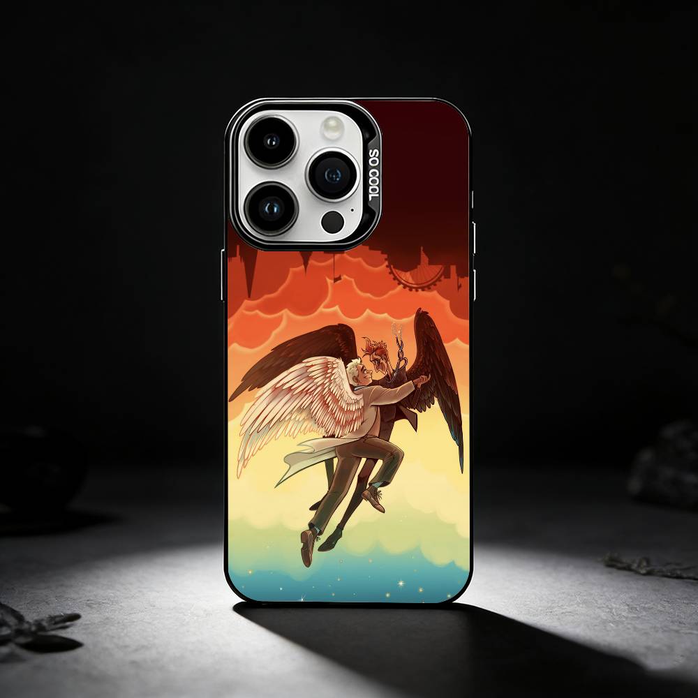 G-Good Cartoon O-Omens Phone Case For iPhone 17,16,15,14,13,12,11 Plus,Pro Max,XS,Colored Silver Phone Case