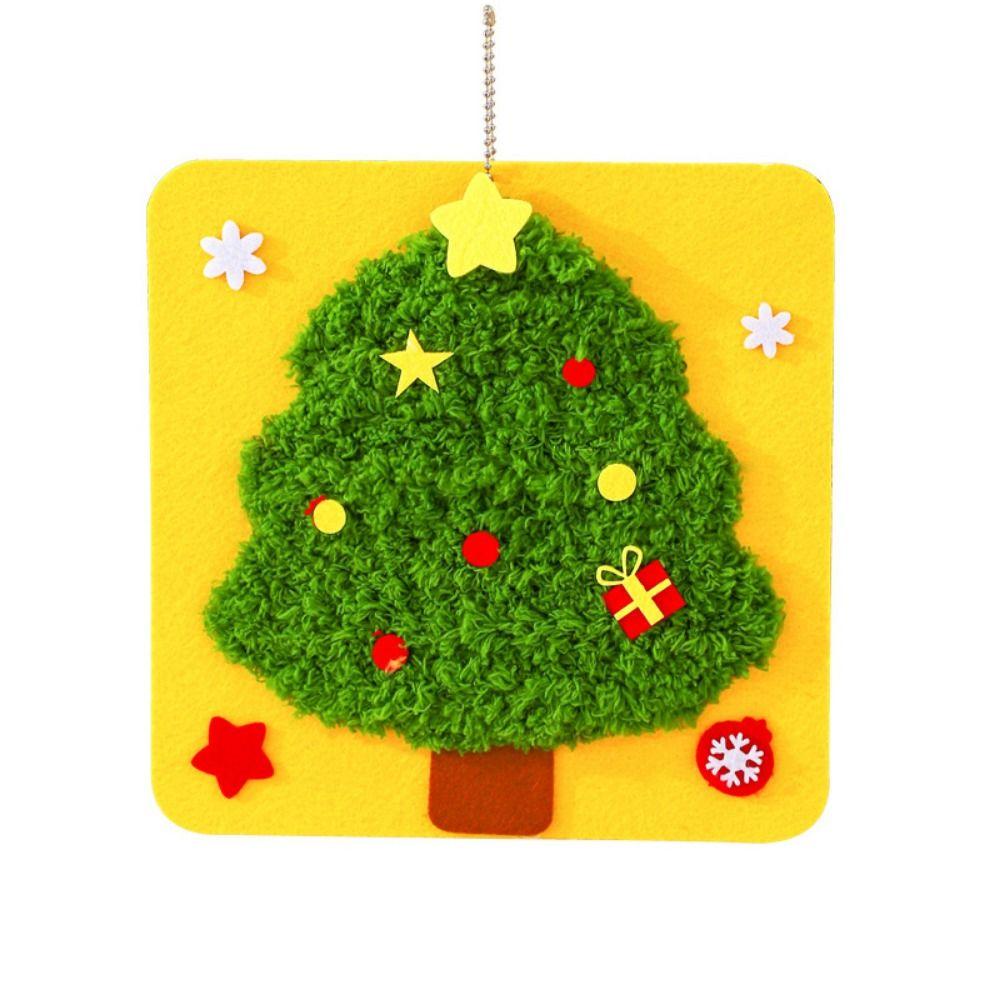 Snowman Christmas Punch Needle Set Cartoon Handmade Wool Painting Wool Drawing Embroidery New Year