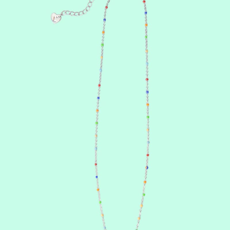 

L’OMBRILLANT Iris Surgical Bead Necklace silver_FREE