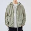 Men's Lightweight Ice Silk Sun Protection Hooded Jacket for Summer Cycling & Fishing - Loose, Breathable Outdoor Wear