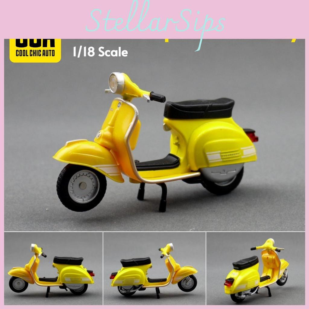 Alloy Simulation Vespa Electric Scooter Model Toy For Collect And Display